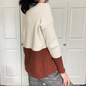 Colorblock Turtleneck Sweater